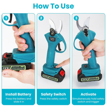 4 In 1 Cordless Pruning Shear And Electric Chainsaw With Max 5.5FT Extension Poles 4in Or 6in Pole Saw SK5 Blade Brushless Pruning Shear With 2Pcs 3.0Ah Batteries For Garden Yard