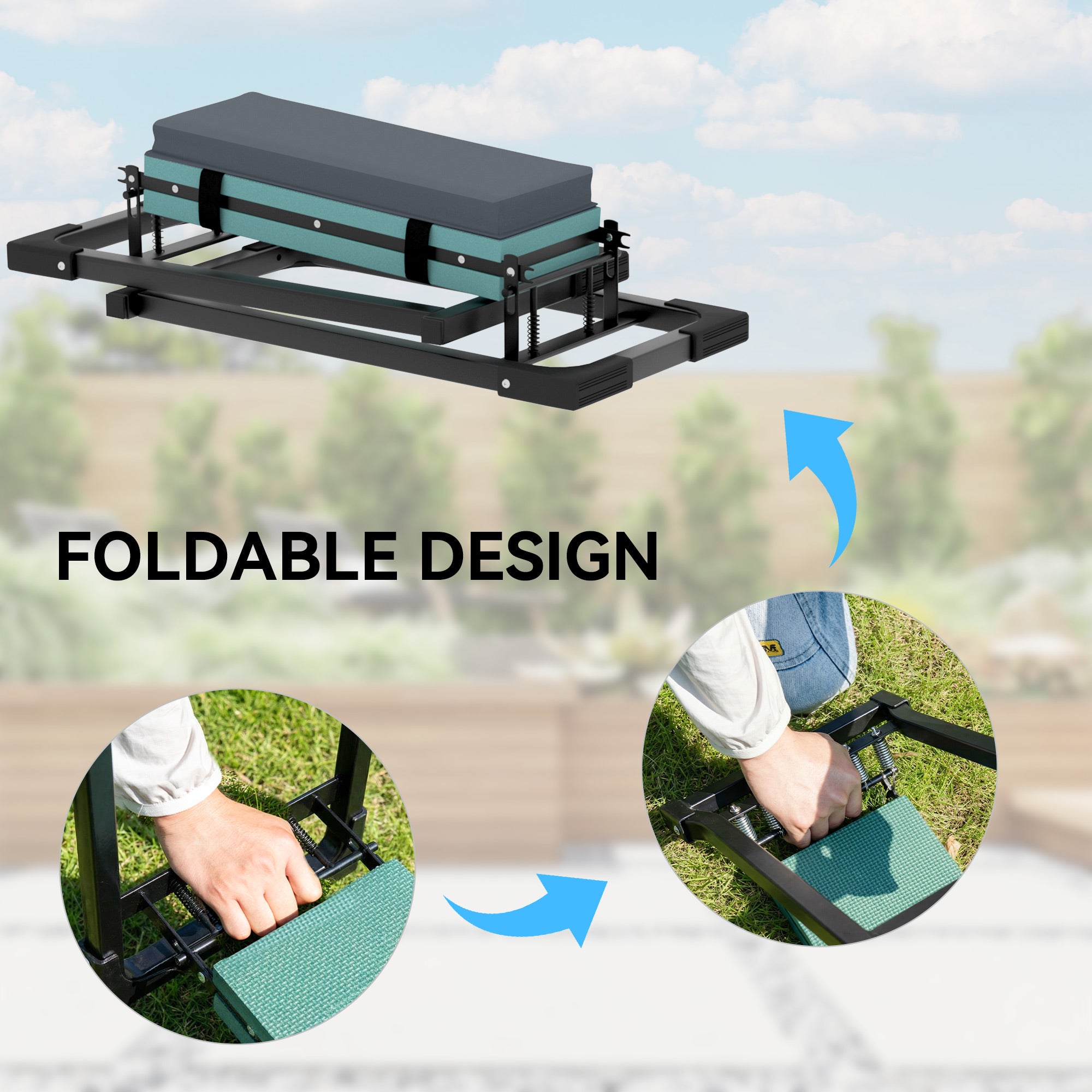 Heavy Duty Foldable Garden Kneeler and Seat
