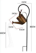 Enchanted Watering Can Outdoor Solar Watering Can Ornament Lamp Garden Art Light Decoration Hollow - out Iron Shower LED Lights - soilcommander