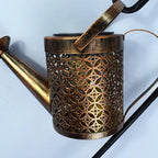 Enchanted Watering Can Outdoor Solar Watering Can Ornament Lamp Garden Art Light Decoration Hollow - out Iron Shower LED Lights - soilcommander