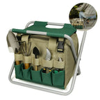 Ergonomic Folding Gardening Stool with Tote Bag - soilcommander