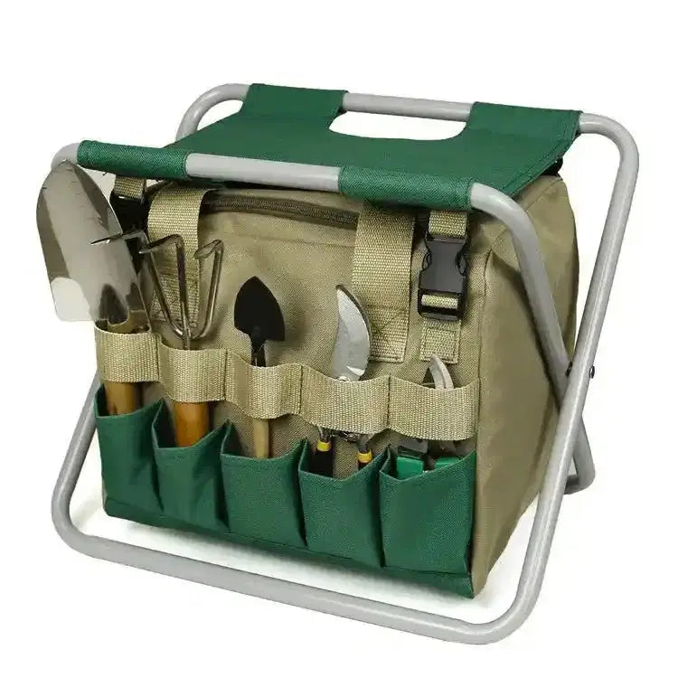 Ergonomic Folding Gardening Stool with Tote Bag - soilcommander