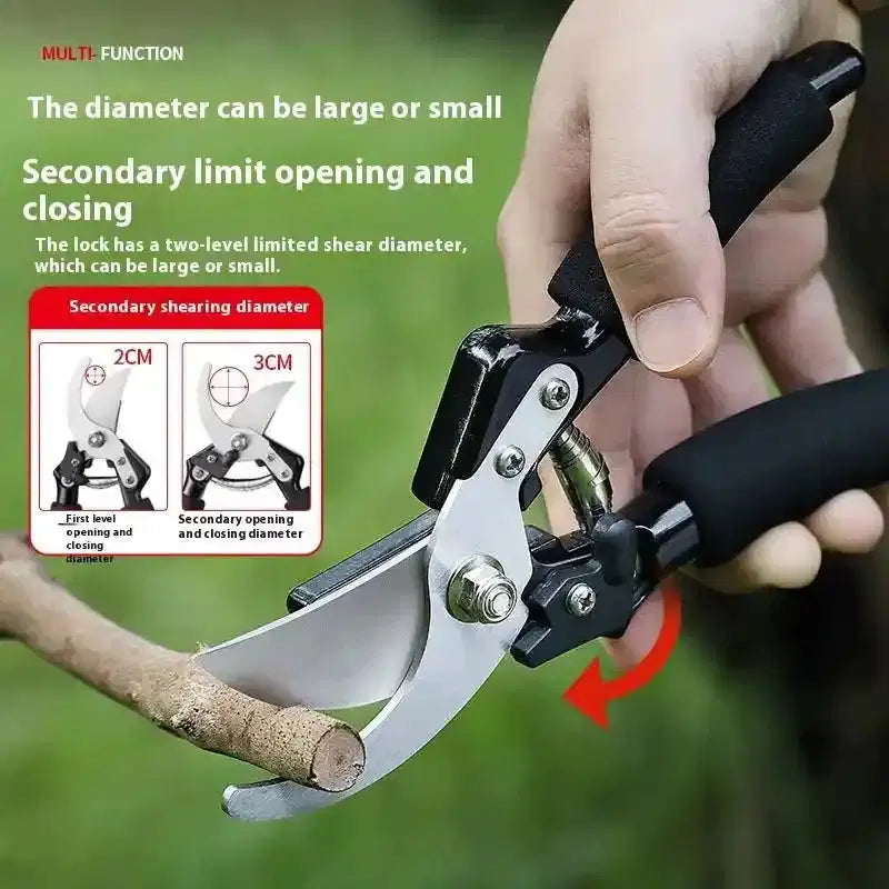 Ergonomic Stainless Steel Pruning Shears for Coarse Branch Shears - soilcommander