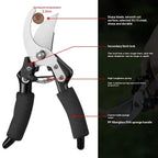 Ergonomic Stainless Steel Pruning Shears for Coarse Branch Shears - soilcommander