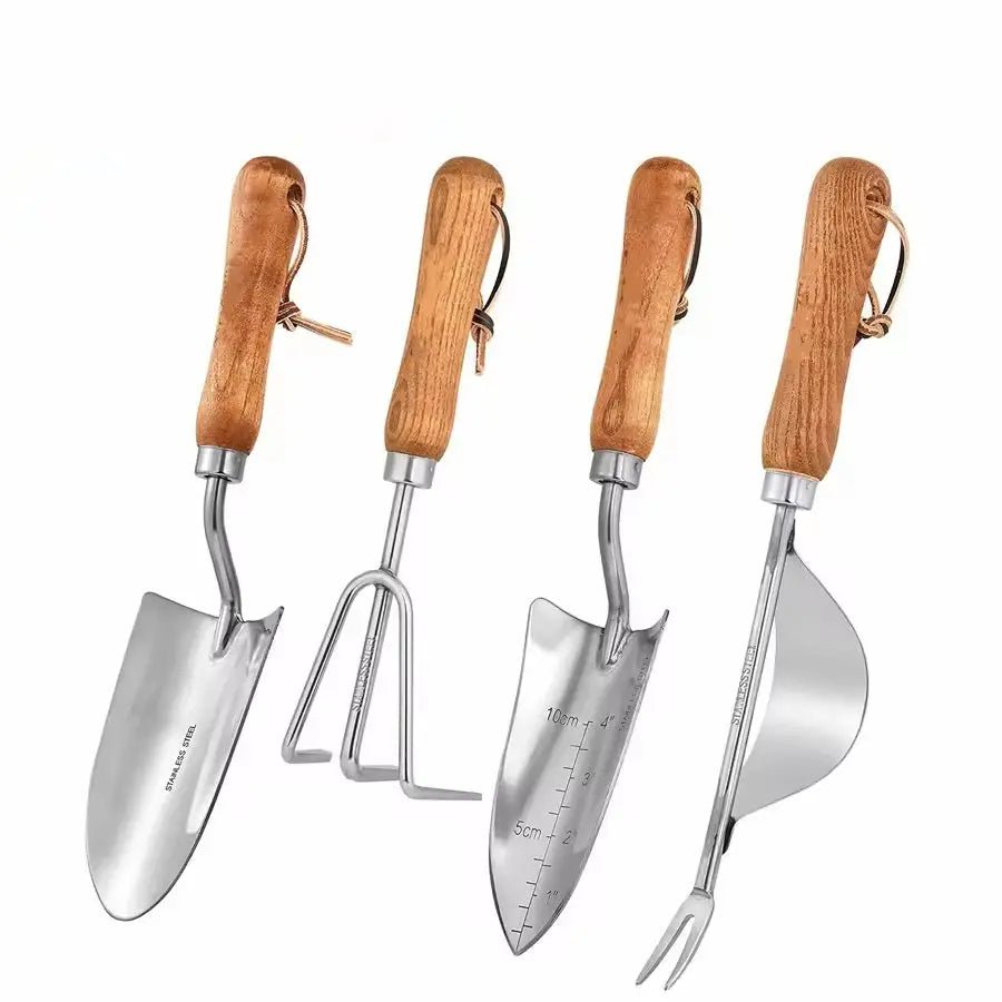 Ergonomic Wooden Handle Steel Gardening Shovel - soilcommander