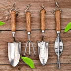 Ergonomic Wooden Handle Steel Gardening Shovel - soilcommander
