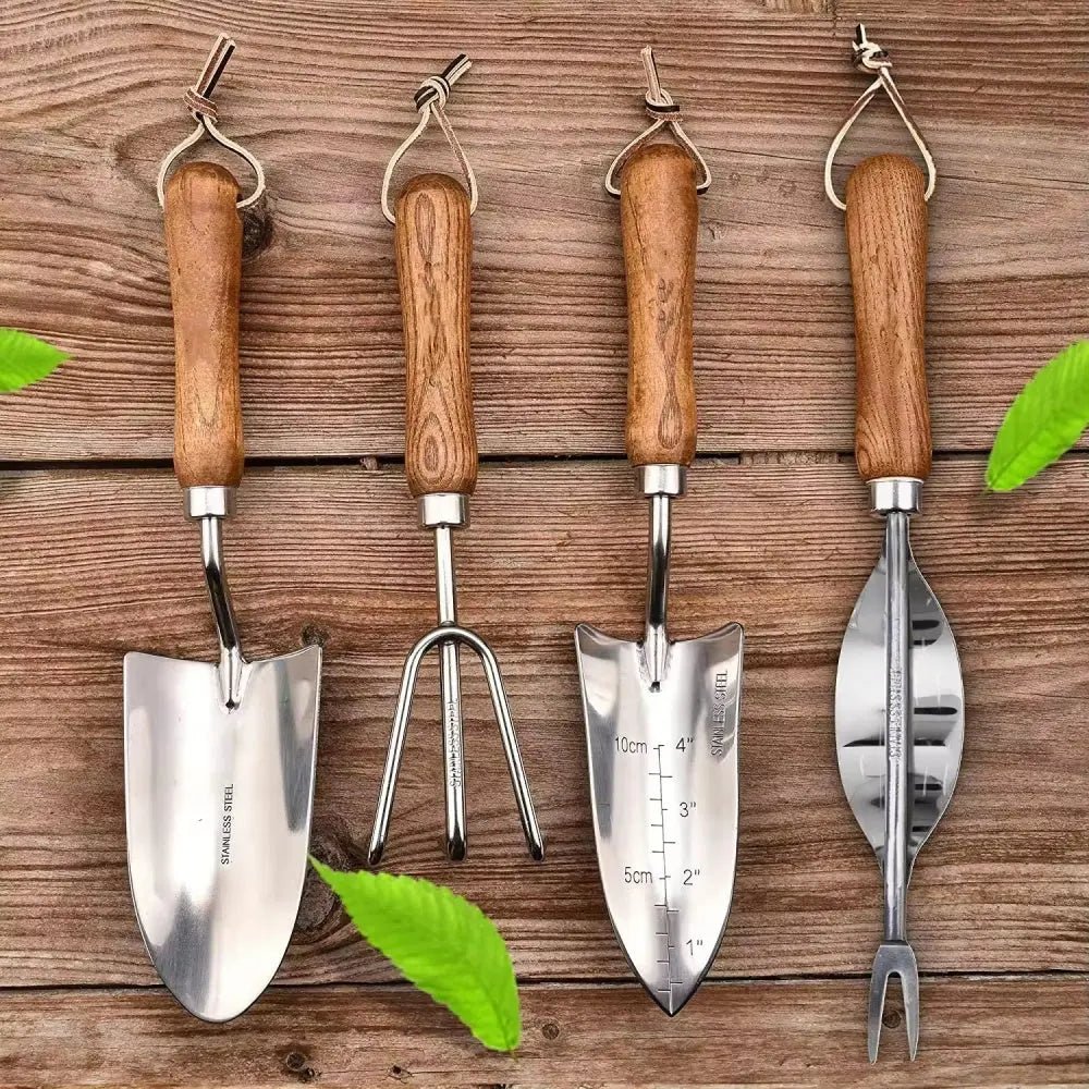 Ergonomic Wooden Handle Steel Gardening Shovel - soilcommander