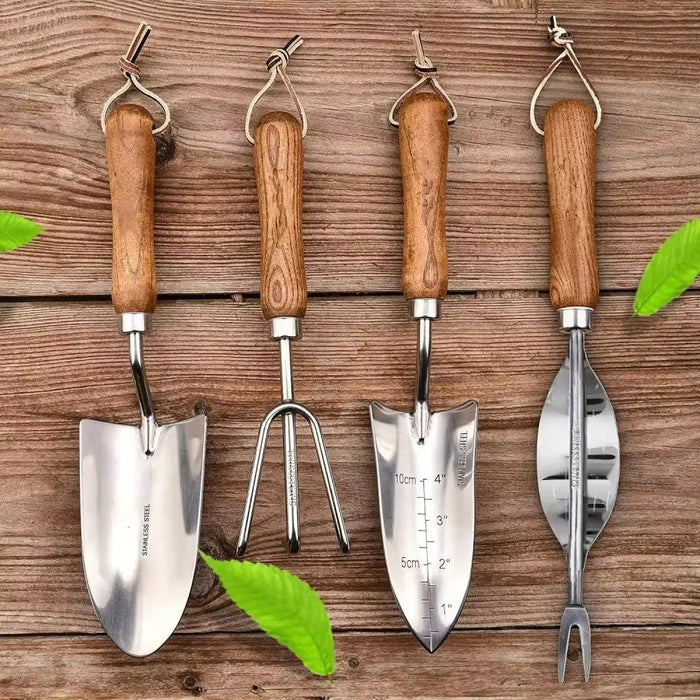 Ergonomic Wooden Handle Steel Gardening Shovel - soilcommander