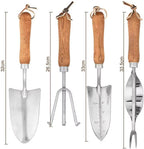 Ergonomic Wooden Handle Steel Gardening Shovel - soilcommander
