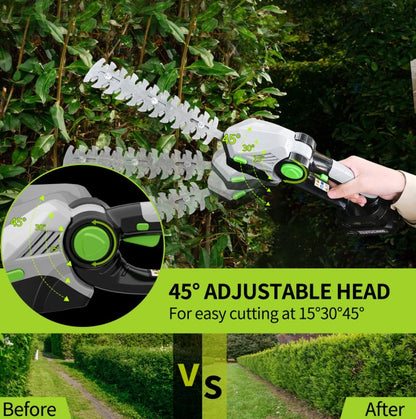 Cordless Hedge Trimmer, 2-in-1 Electric Handheld Grass Shears With 21V 2.0 Battery X2, Grass Trimmer, Mini Bush Trimmer Kit For Garden, Patio And Lawn