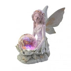 Flower Fairy European - style Creative Home Garden Villa Decoration Handicraft Resin Statue Ornaments - soilcommander