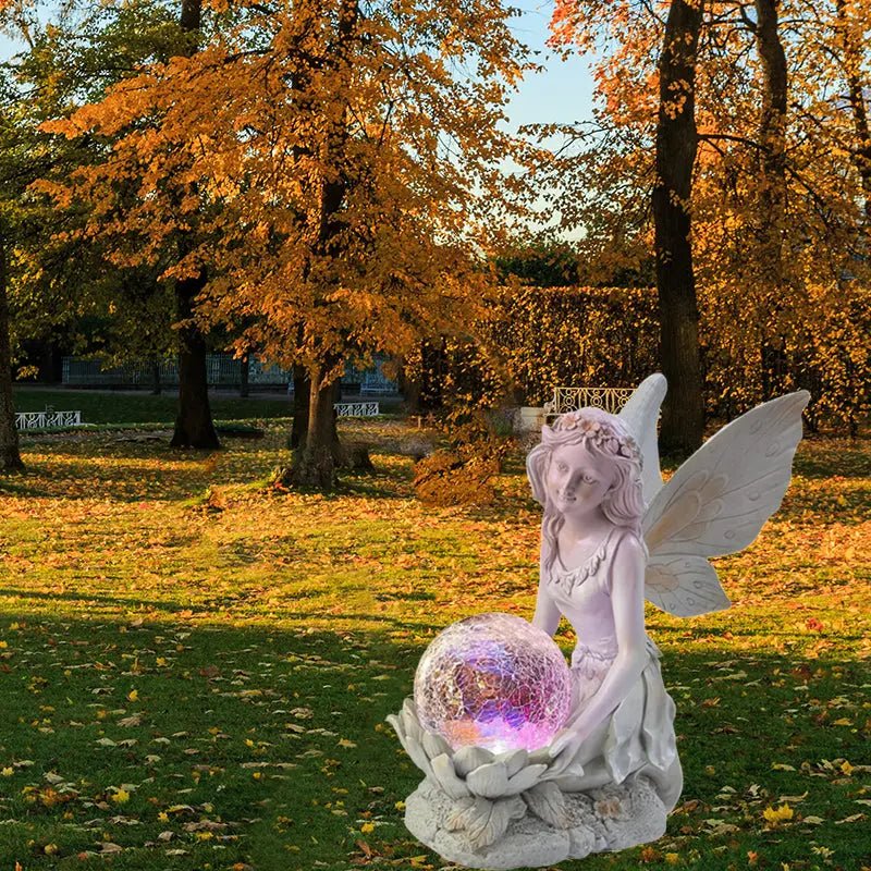 Flower Fairy European - style Creative Home Garden Villa Decoration Handicraft Resin Statue Ornaments - soilcommander