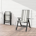 Folding Rattan Reclining Garden Chair - soilcommander