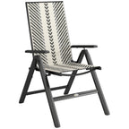 Folding Rattan Reclining Garden Chair - soilcommander
