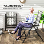Folding Rattan Reclining Garden Chair - soilcommander