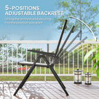 Folding Rattan Reclining Garden Chair - soilcommander