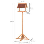 Freestanding Wooden Bird Table | Weatherproof UK Garden Feeder - soilcommander