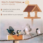 Freestanding Wooden Bird Table | Weatherproof UK Garden Feeder - soilcommander
