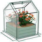 Galvanised Steel Raised Garden Bed with Mini Greenhouse Cover - soilcommander