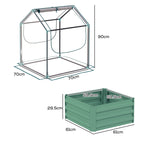 Galvanised Steel Raised Garden Bed with Mini Greenhouse Cover - soilcommander