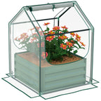 Galvanised Steel Raised Garden Bed with Mini Greenhouse Cover - soilcommander
