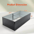 Galvanized Raised Large Garden Bed Planter Kit For Vegetables, Fruits, And Herbs - soilcommander