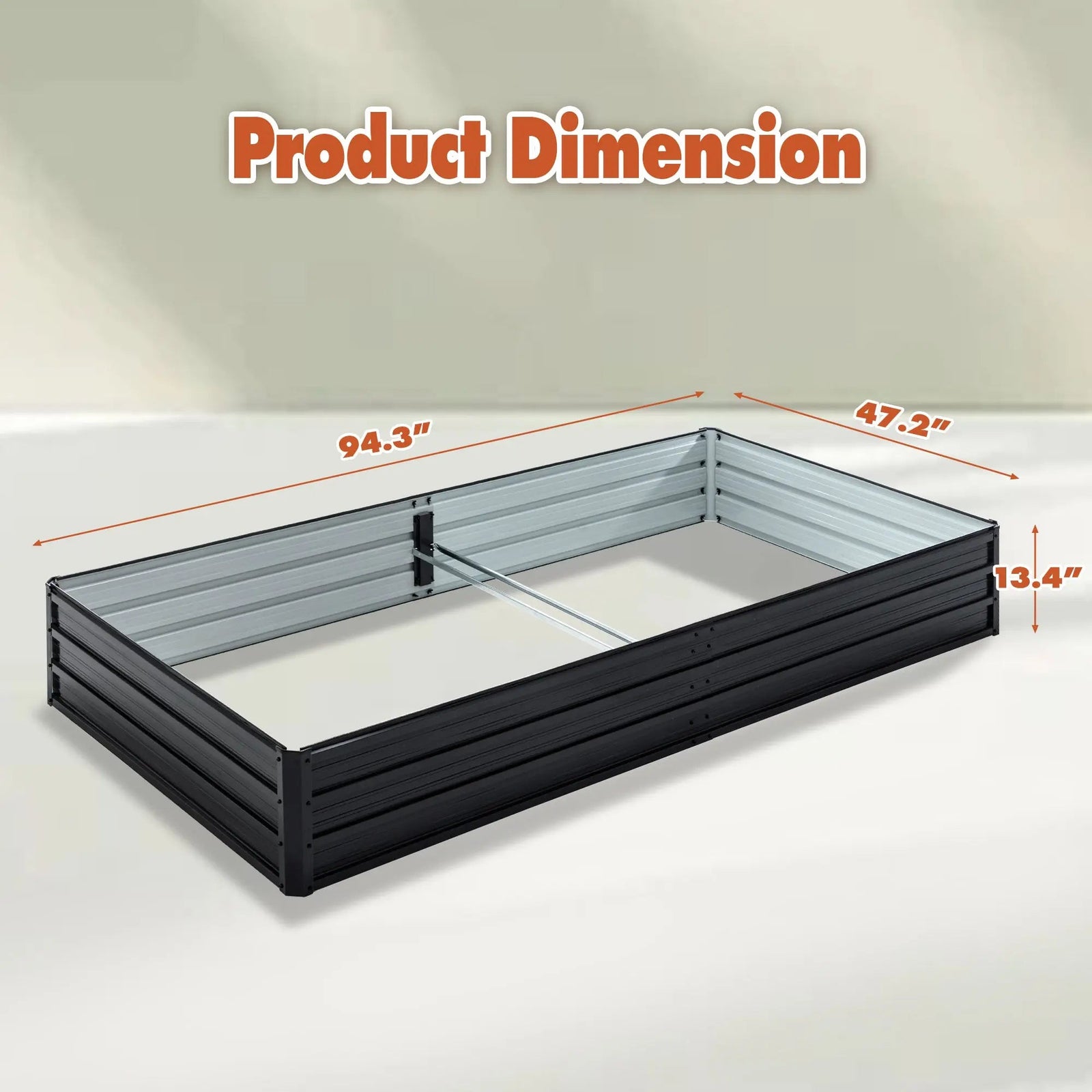 Galvanized Raised Large Garden Bed Planter Kit For Vegetables, Fruits, And Herbs - soilcommander