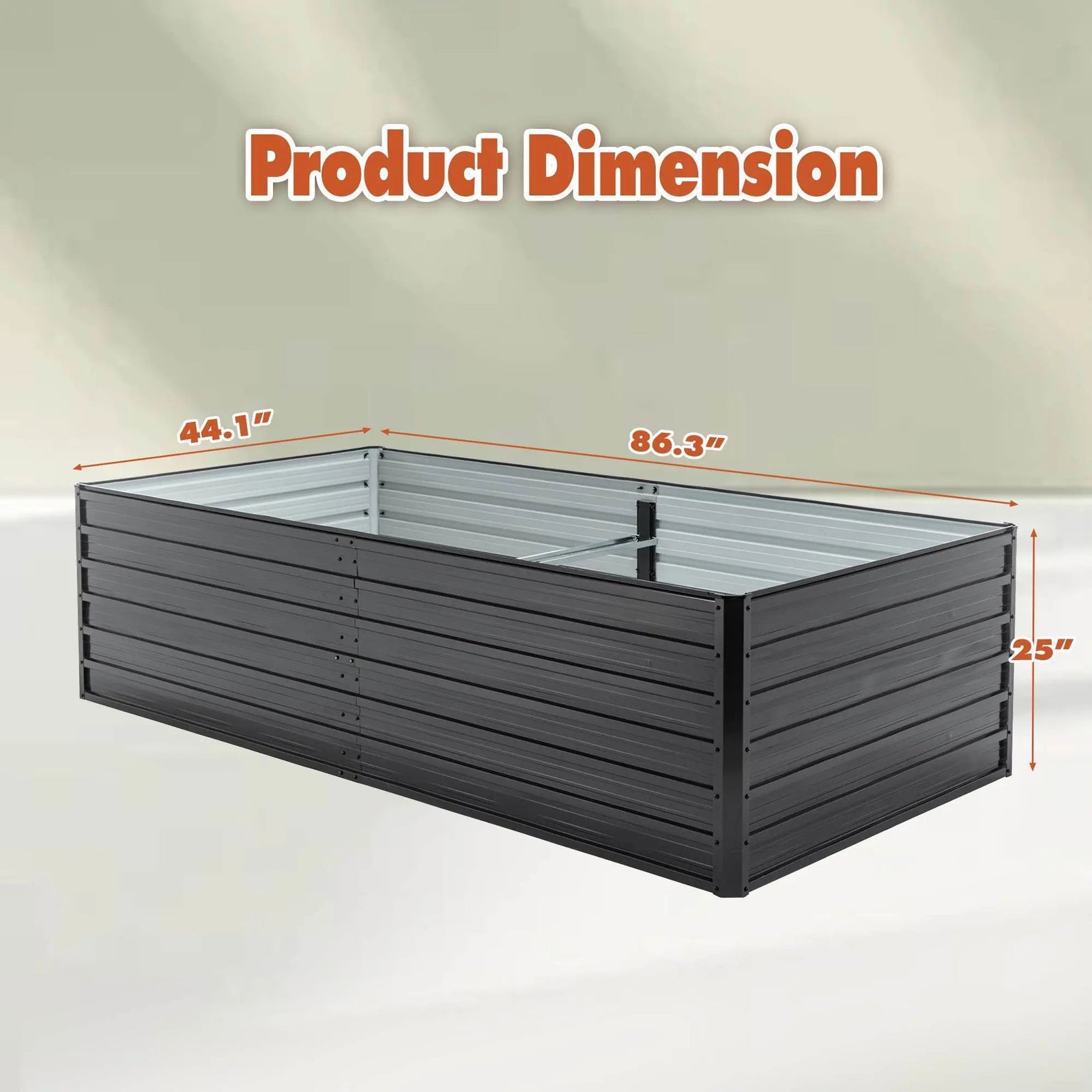 Galvanized Raised Large Garden Bed Planter Kit For Vegetables, Fruits, And Herbs - soilcommander