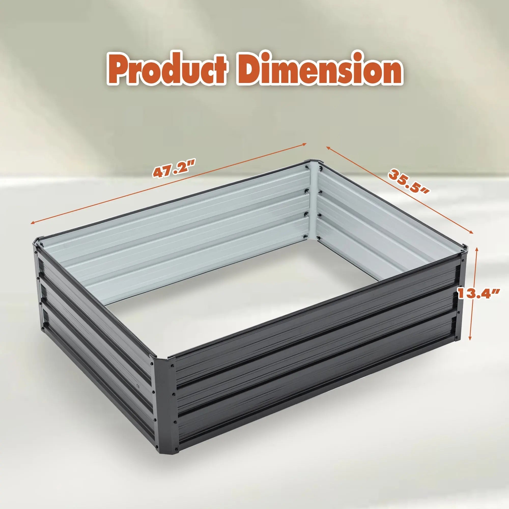 Galvanized Raised Large Garden Bed Planter Kit For Vegetables, Fruits, And Herbs - soilcommander