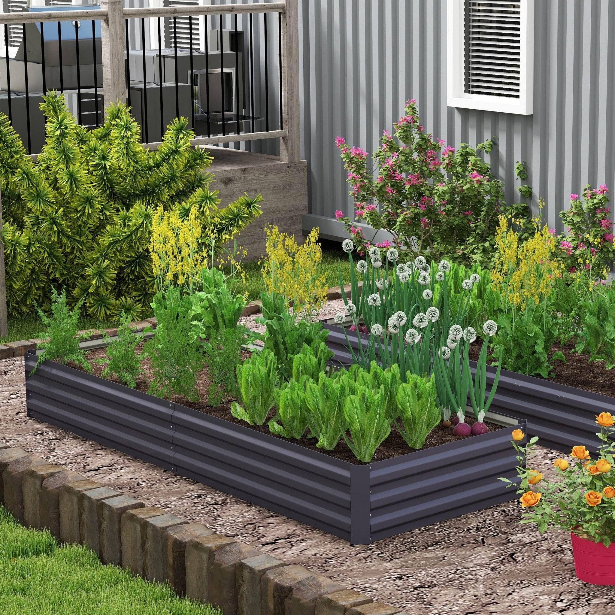 Galvanized Steel Raised Garden Bed – Rust - Proof Planter Box - soilcommander