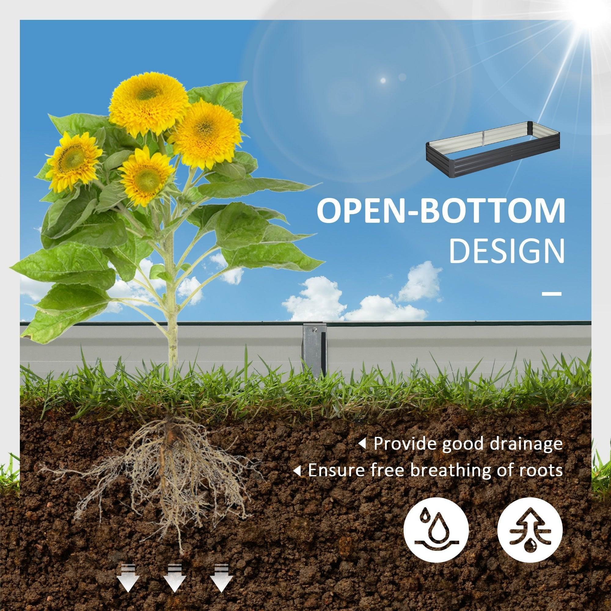 Galvanized Steel Raised Garden Bed – Rust - Proof Planter Box - soilcommander