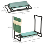 Garden Kneeler and Seat with Tool Bag - Foldable Steel Frame - soilcommander