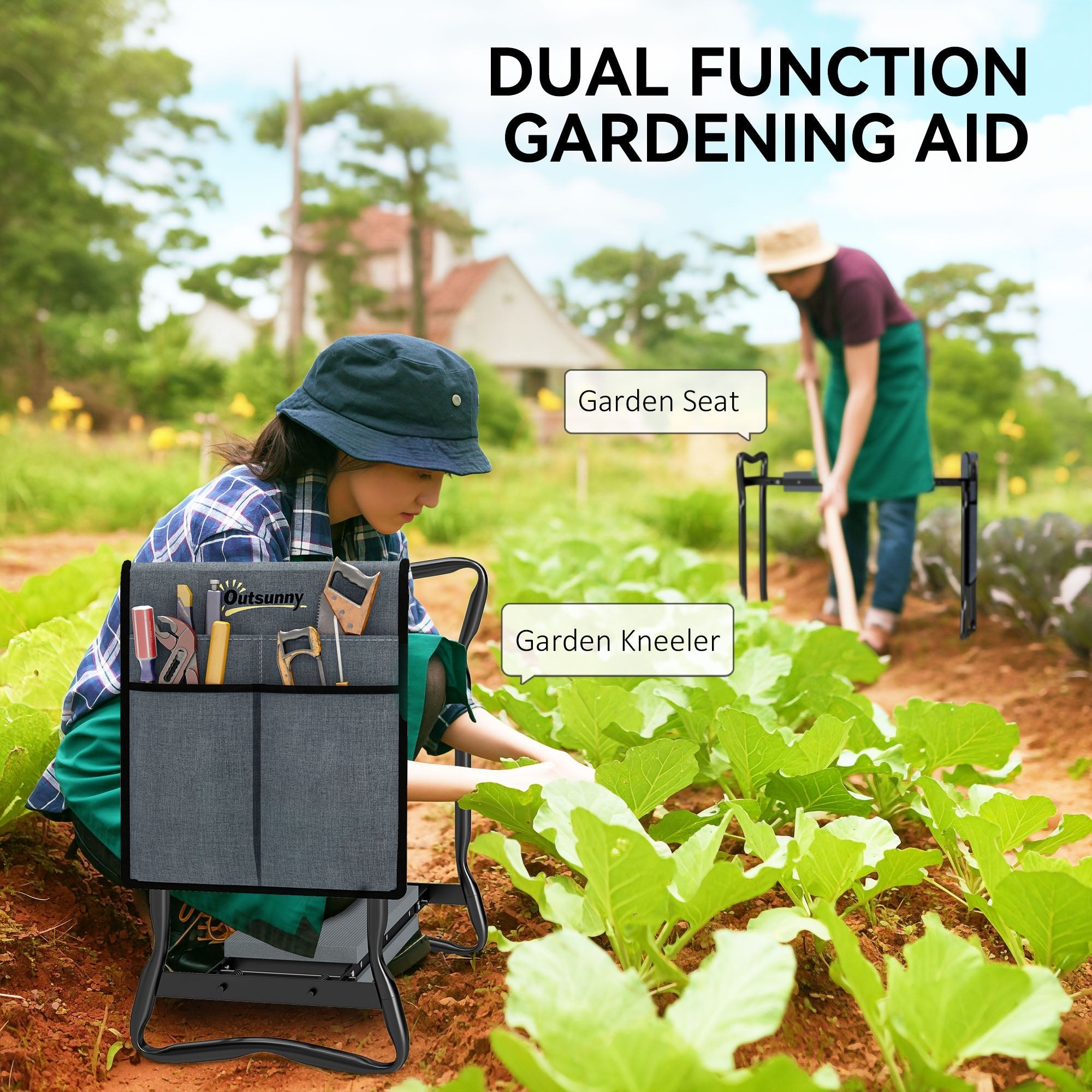 Garden Kneeler Seat with Tool Bag | SoilCommander - soilcommander