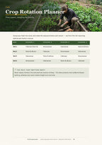 Inside the Global vegetable garden planner PDF — A planning worksheet you fill in for your own plot (page 50)