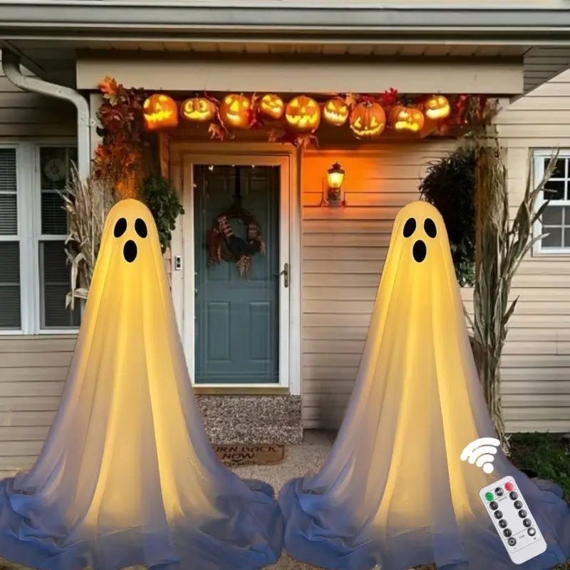 Halloween Decor Spooky Ghost Yard Stake With Stake Weatherproof Porch Garden Decorations For Front Yard Haunted House Props - soilcommander