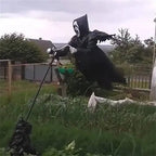 Halloween Decoration Tricky Props Skull Screaming Scarecrow Home Decor Garden Bird Repeller Decor - soilcommander