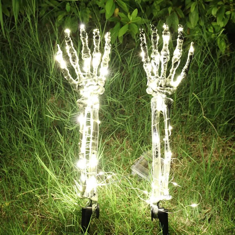 Halloween Festive Decor Spooky LED Skeleton Arm Yard Lights - soilcommander