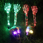 Halloween Festive Decor Spooky LED Skeleton Arm Yard Lights - soilcommander