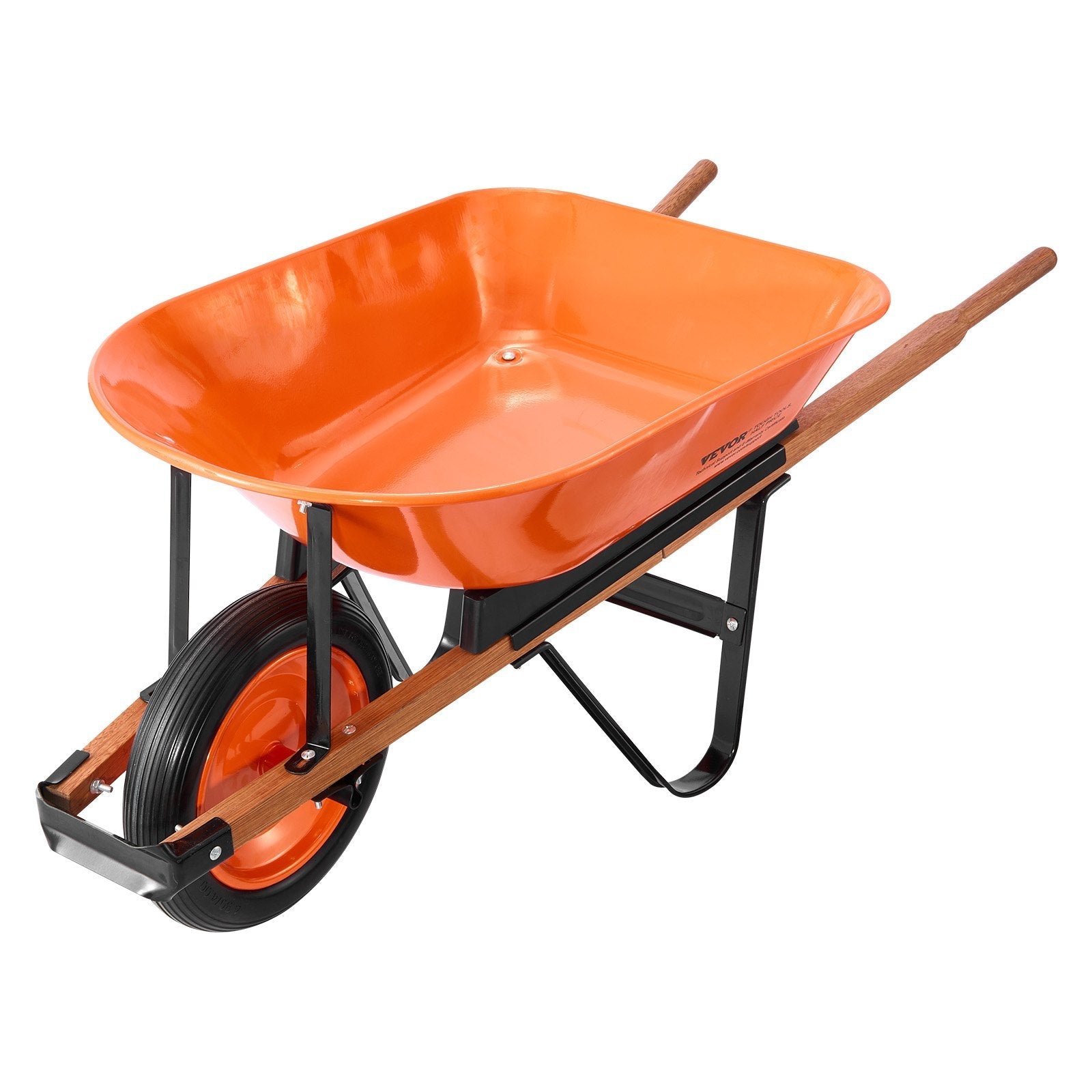 Heavy - Duty 5 Cu Ft Garden Wheelbarrow with Flat - Free Tire - soilcommander