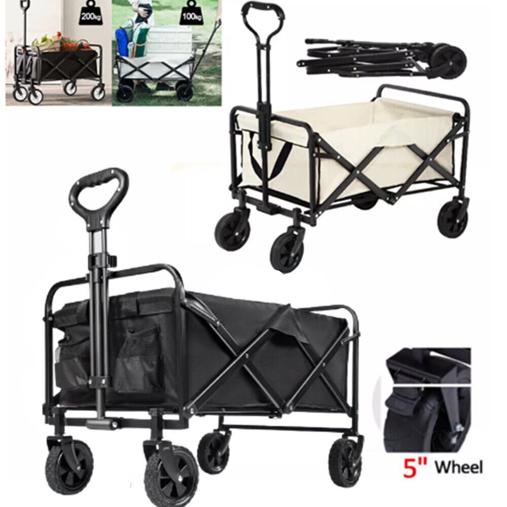 Heavy - Duty Foldable Garden Wagon & Outdoor Camping Trolley - soilcommander