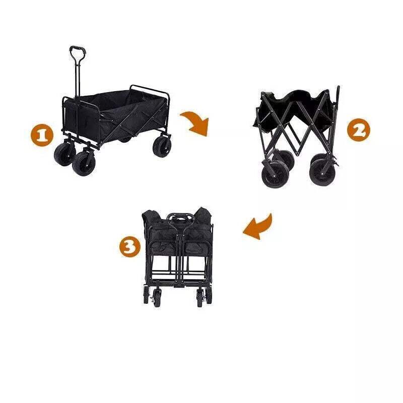 Heavy - Duty Foldable Garden Wagon & Outdoor Camping Trolley - soilcommander