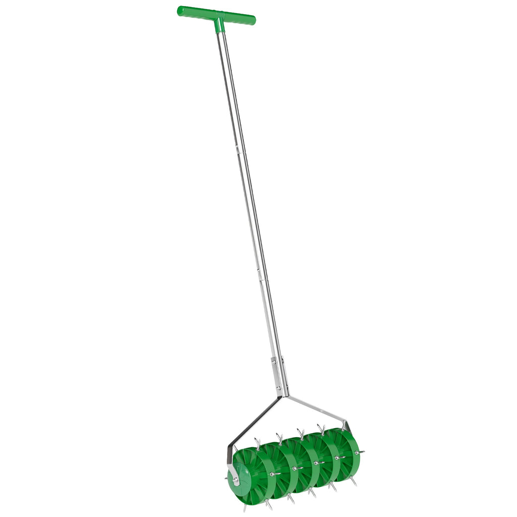 Heavy Duty Rolling Lawn Aerator & Spike Roller - soilcommander