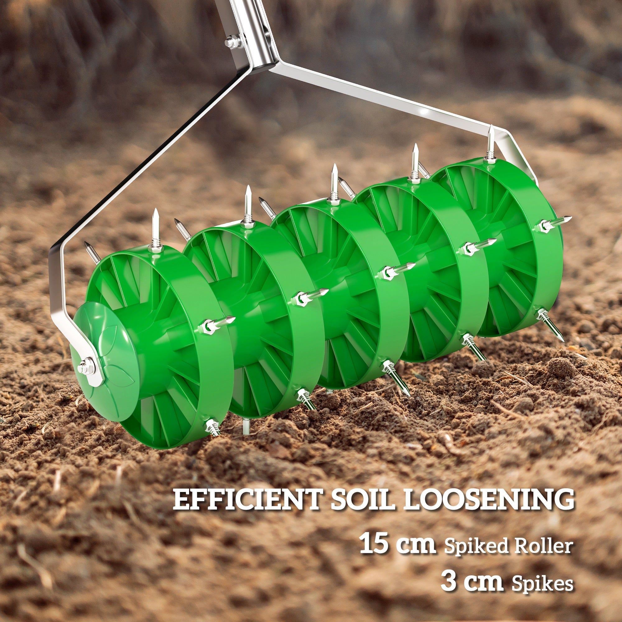 Heavy Duty Rolling Lawn Aerator & Spike Roller - soilcommander