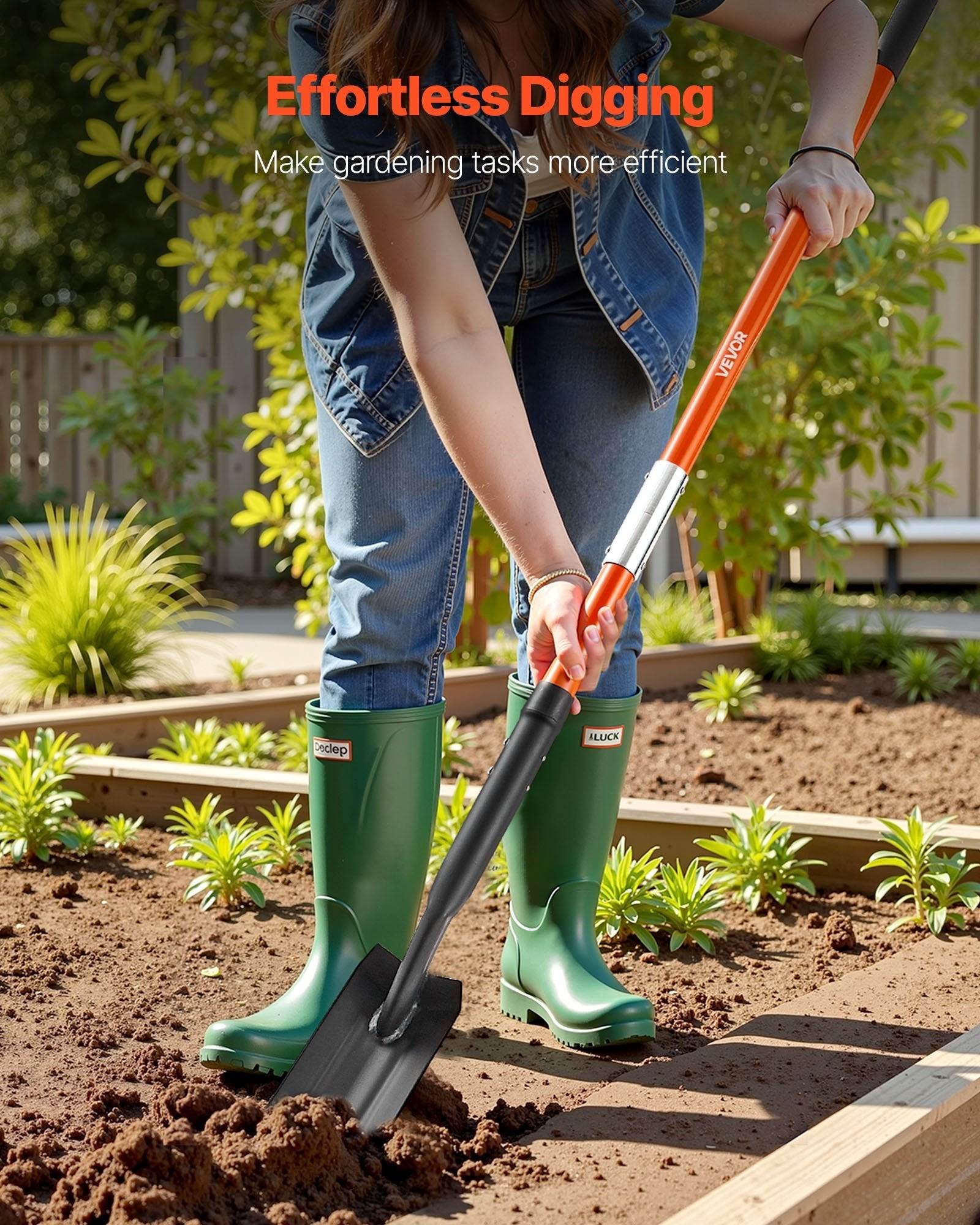 Heavy - Duty Trench Shovel | Long - Handle Narrow Spade for UK Gardens - soilcommander