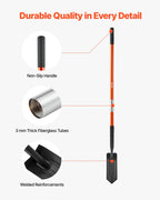 Heavy - Duty Trench Shovel | Long - Handle Narrow Spade for UK Gardens - soilcommander