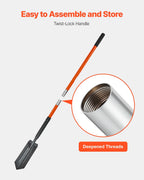 Heavy - Duty Trench Shovel | Long - Handle Narrow Spade for UK Gardens - soilcommander