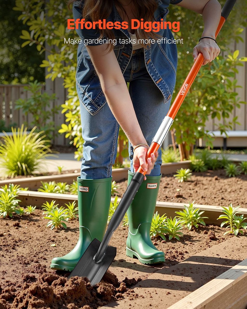 Heavy - Duty Trench Shovel | Long - Handle Narrow Spade for UK Gardens - soilcommander