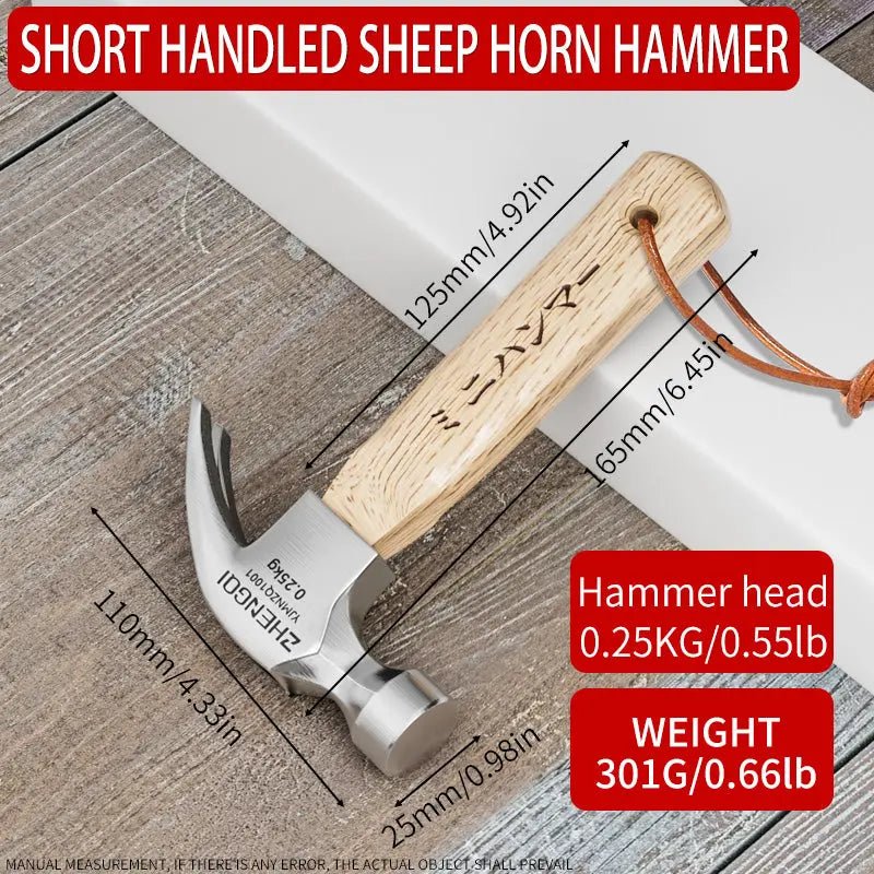 High - Carbon Steel Mini Claw Hammer for Woodworking & DIY - soilcommander