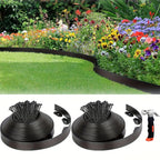 Landscape Edging Strips, With Anchored Tips, Unexcavated Garden Edging Kits, Plastic Flexible Garden Bed And Lawn Courtyard Paving Stone Pathways - SoilCommander