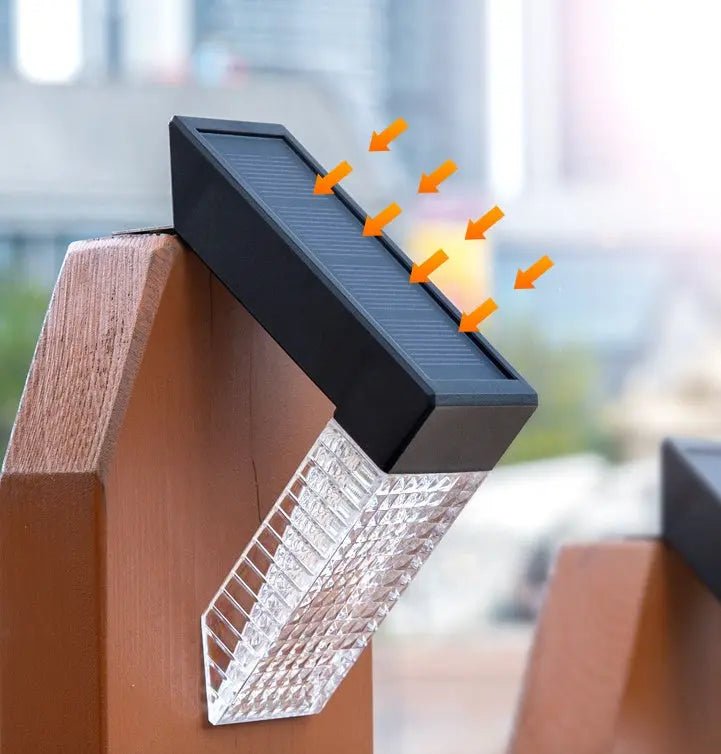 LED Solar Stairs Lights Outdoor Lighting Waterproof Step Deck Light Fence Railing Garden Yard Decoration - soilcommander
